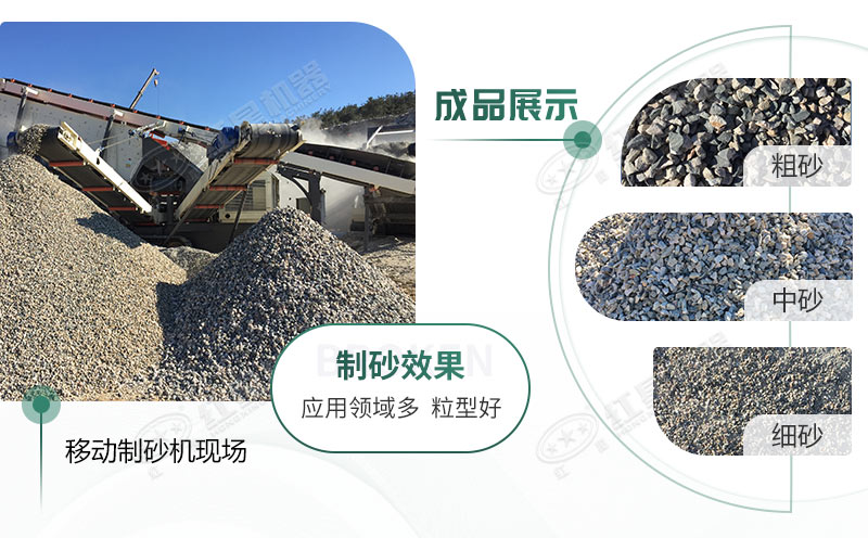 移動(dòng)制砂設備加工機制砂效果